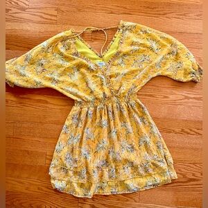 Ipekyol Women’s Yellow Dress With Flowers- Size 8